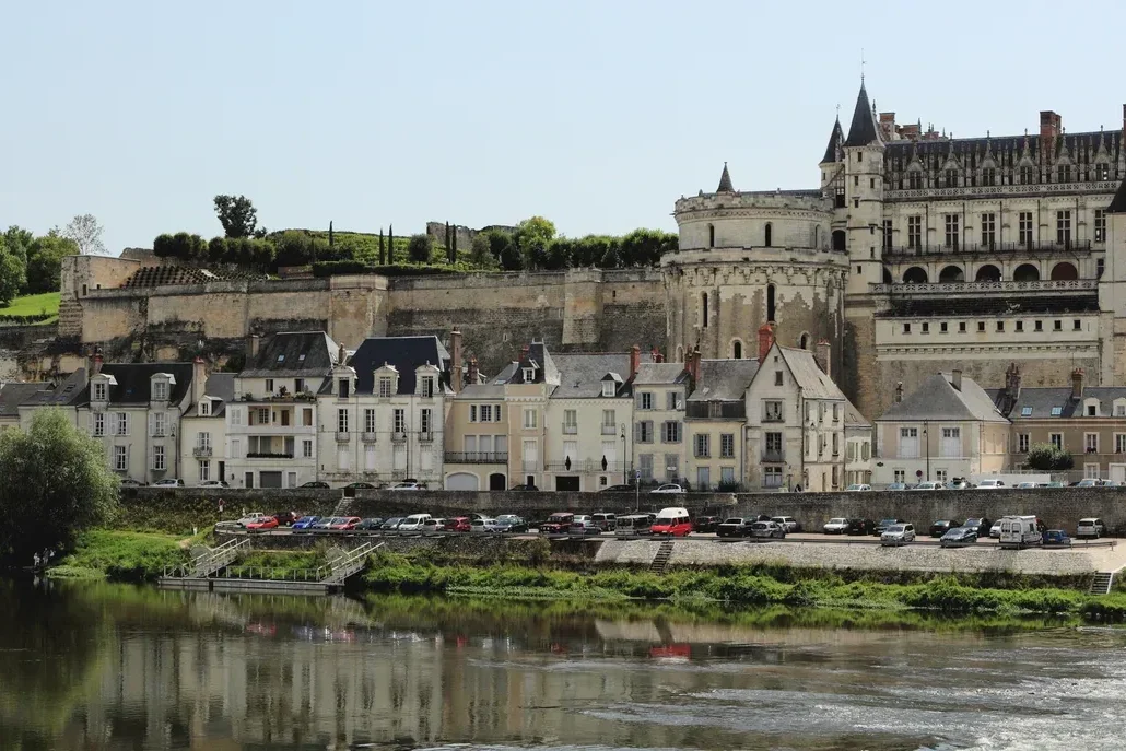 Château d'Amboise rising above the Loire river on a two-day trip from Paris